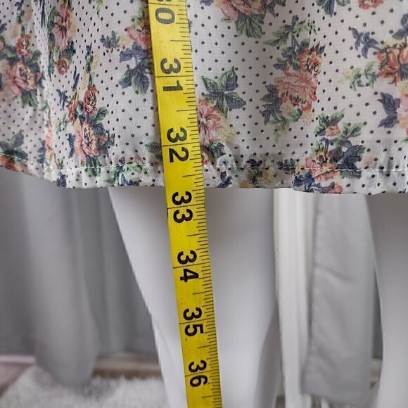 Rue21 Women's White, Blue, Green Floral Print Open Back Mini Dress Size M. - Picture 6 of 10